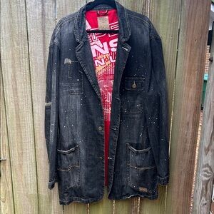 Pepe Jeans Black Distressed Denim Jacket
